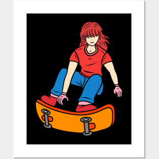 Beautiful skater girl Posters and Art